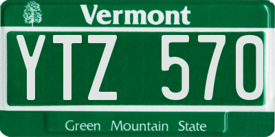 VT license plate YTZ570