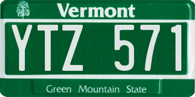 VT license plate YTZ571