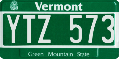 VT license plate YTZ573