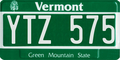VT license plate YTZ575
