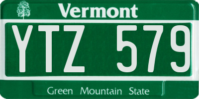VT license plate YTZ579