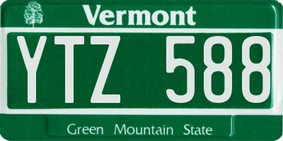 VT license plate YTZ588
