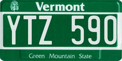 VT license plate YTZ590