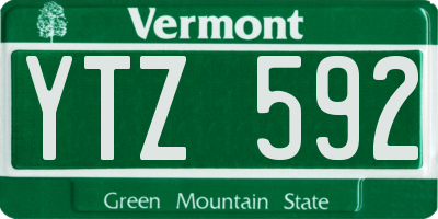 VT license plate YTZ592