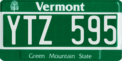 VT license plate YTZ595