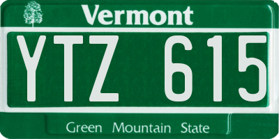VT license plate YTZ615