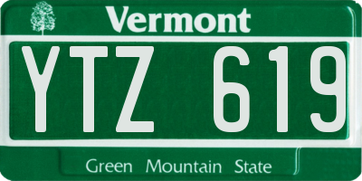 VT license plate YTZ619