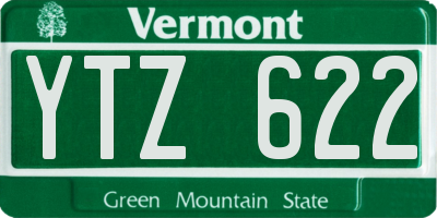 VT license plate YTZ622