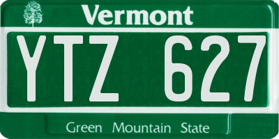 VT license plate YTZ627