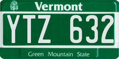 VT license plate YTZ632