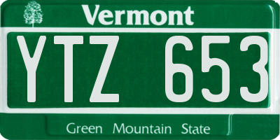 VT license plate YTZ653
