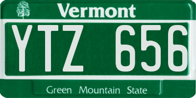 VT license plate YTZ656