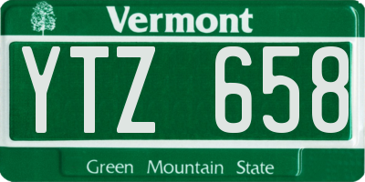 VT license plate YTZ658