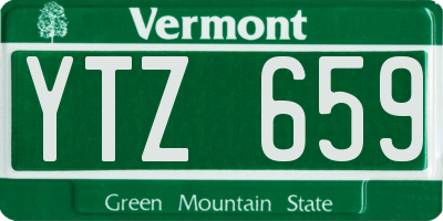 VT license plate YTZ659