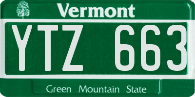 VT license plate YTZ663