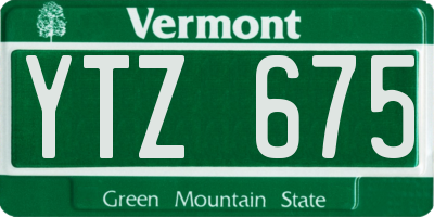 VT license plate YTZ675