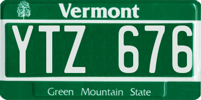 VT license plate YTZ676