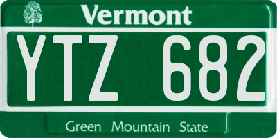 VT license plate YTZ682