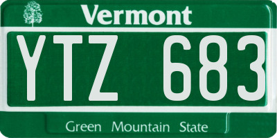 VT license plate YTZ683
