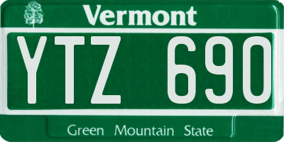 VT license plate YTZ690