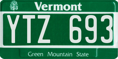 VT license plate YTZ693