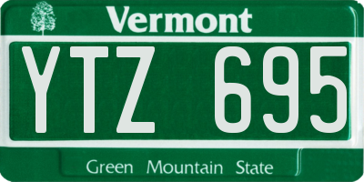 VT license plate YTZ695