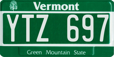 VT license plate YTZ697