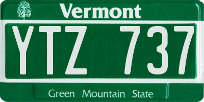 VT license plate YTZ737