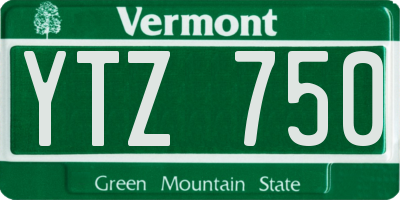 VT license plate YTZ750