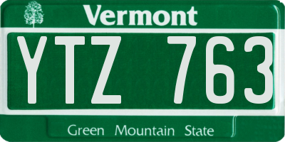 VT license plate YTZ763