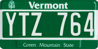 VT license plate YTZ764