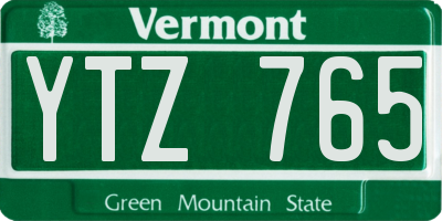 VT license plate YTZ765