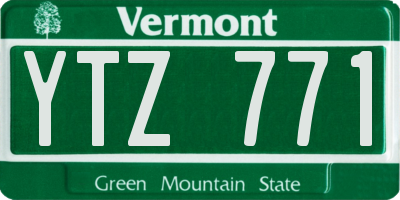 VT license plate YTZ771