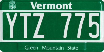 VT license plate YTZ775