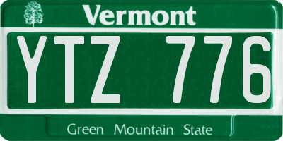 VT license plate YTZ776