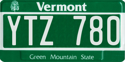 VT license plate YTZ780