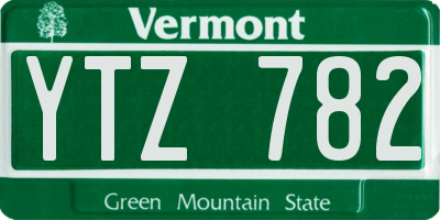 VT license plate YTZ782