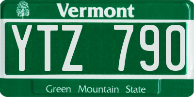 VT license plate YTZ790
