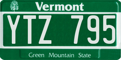 VT license plate YTZ795