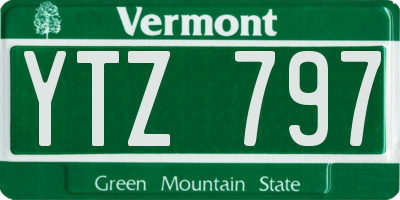 VT license plate YTZ797