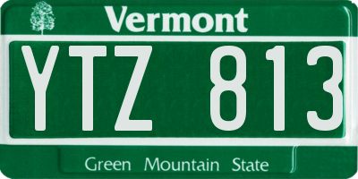 VT license plate YTZ813