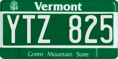 VT license plate YTZ825