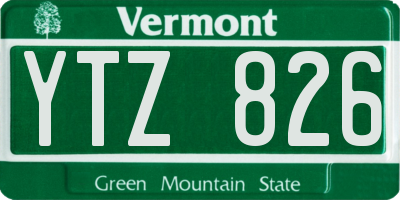 VT license plate YTZ826