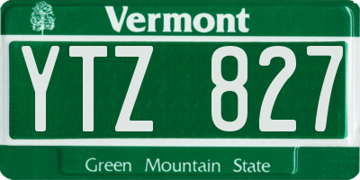 VT license plate YTZ827