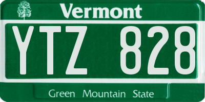 VT license plate YTZ828