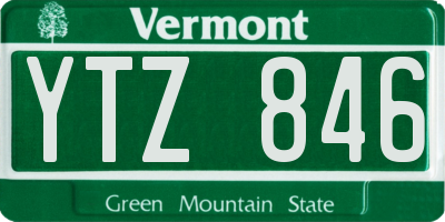 VT license plate YTZ846