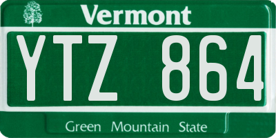 VT license plate YTZ864