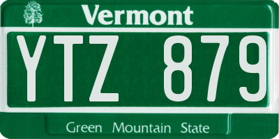 VT license plate YTZ879