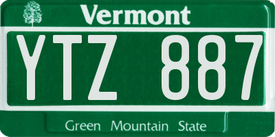 VT license plate YTZ887