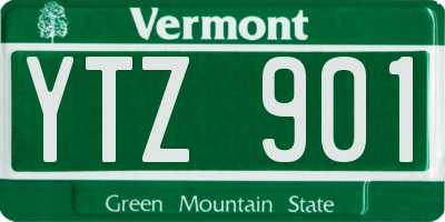 VT license plate YTZ901